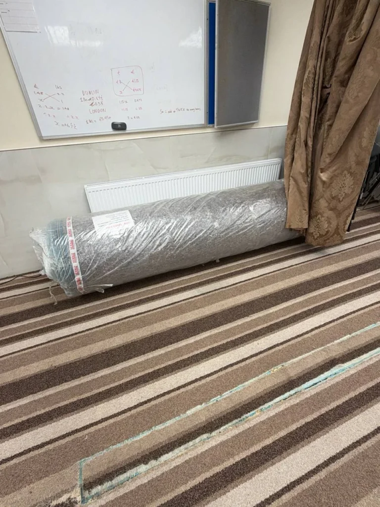 One new roll inside the musalla.