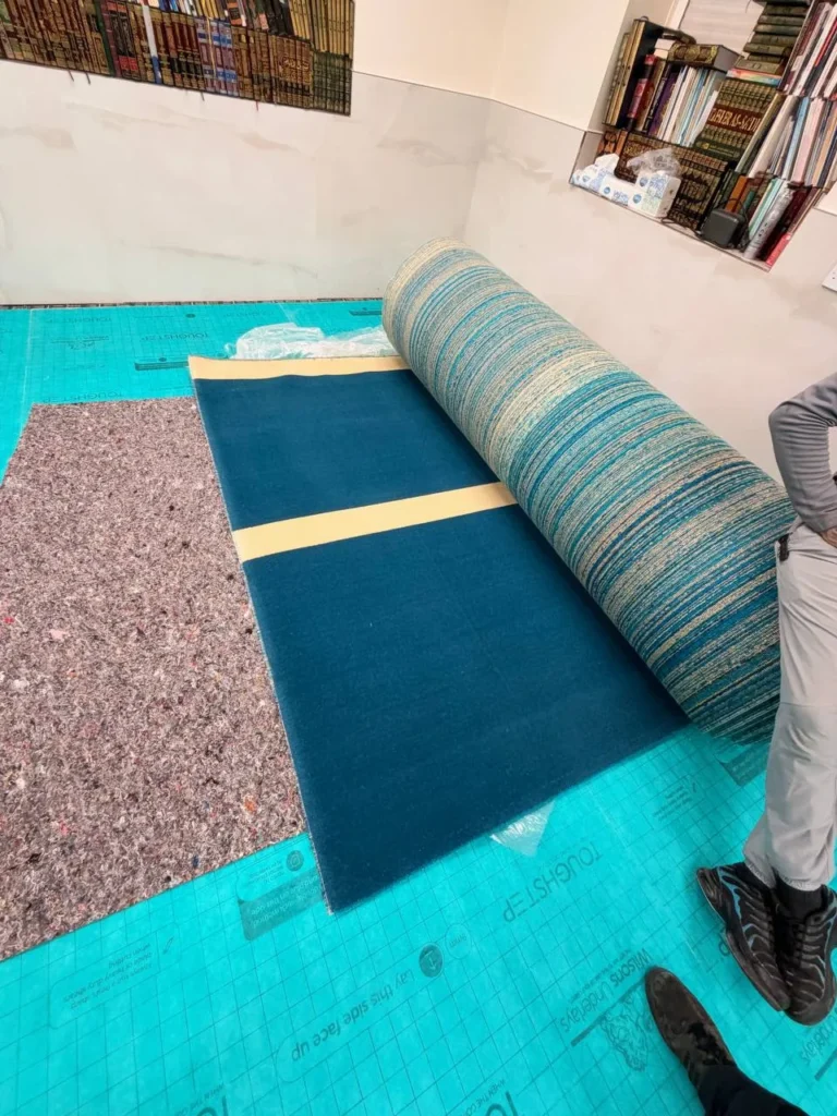 The first roll from the side, as it is unrolled.
